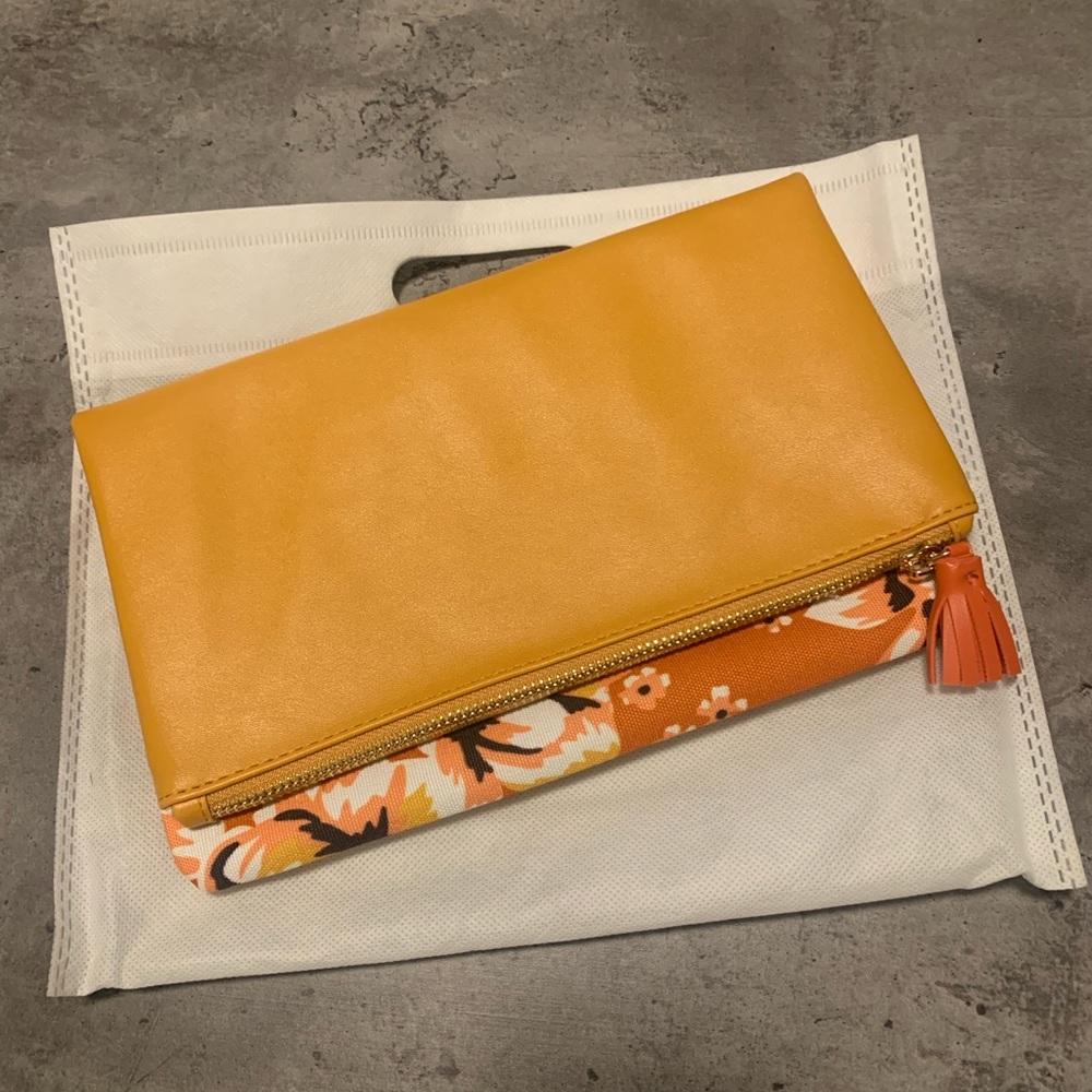 NWoT Rachel Pally mustard and floral clutch - Picture 2 of 6